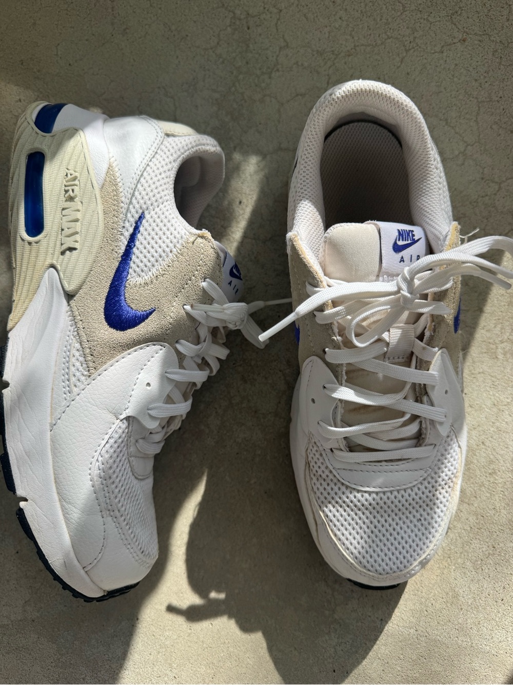Nike Air Max Excee Women’s Size 7.5 White Blue Sneakers Shoes